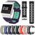 For Fitbit Ionic Two-tone Silicone  Watch Band with Buckle & Connector(Red + White)