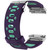 For Fitbit Ionic Two-tone Silicone  Watch Band with Buckle & Connector(Purple + Green)