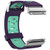For Fitbit Ionic Two-tone Silicone  Watch Band with Buckle & Connector(Purple + Green)