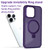 For iPhone 12 Skin Feel MagSafe Magnetic Holder Phone Case(Purple)