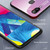 For Galaxy A30 Gradient Color Glass Case(Red Blue)