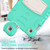 3-Layer Protection Screen Frame + PC + Silicone Shockproof Combination Case with Holder For Samsung Galaxy Tab S5e T720(Mint Green)