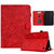 For Amazon Fire HD 8 / HD 8 Plus 2020 2022 Fortune Tree Pressure Flower PU Tablet Case with Wake-up / Sleep Function(Red)