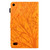 For Amazon Fire 7 2015 2017 2019 Fortune Tree Pressure Flower PU Tablet Case with Wake-up / Sleep Function(Khaki)