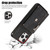 For iPhone 12 / 12 Pro Zipper RFID Card Slot Phone Case with Short Lanyard(Black)