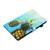 For Lenovo Tab M9 Sewing Thread Horizontal Painted Tablet Leather Case(Pineapple)