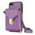 For iPhone 6s / 6 Zipper Hardware Card Wallet Phone Case(Purple)