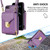 For iPhone 6s / 6 Zipper Hardware Card Wallet Phone Case(Purple)
