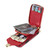 For iPhone 8 Plus / 7 Plus Zipper Hardware Card Wallet Phone Case(Red)