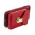 For iPhone 6s Plus / 6 Plus Zipper Hardware Card Wallet Phone Case(Red)