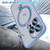 For iPhone 11 Metal Eyes Series MagSafe Magnetic Holder Phone Case(Black)