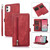 For iPhone 11 Zipper Card Slot Buckle Wallet Leather Phone Case(Red)