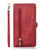 For iPhone 11 Zipper Card Slot Buckle Wallet Leather Phone Case(Red)