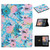 For Amazon Kindle Fire HD 10 Flower Pattern Horizontal Flip Leather Case with Card Slots & Holder(Pink Flower)