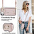 For iPhone 11 Zipper Card Bag Phone Case with Dual Lanyard(Rose Gold)