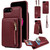 For iPhone 7 Plus / 8 Plus Crossbody Lanyard Zipper Wallet Leather Phone Case(Wine Red)