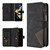For Samsung Galaxy Z Fold4 Rhombus Texture Zipper Wallet Leather Phone Case(Black)