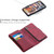 For iPhone XS Max Skin Feel Detachable Magnetic Zipper Horizontal Flip PU Leather Case with Multi-Card Slots & Holder & Wallet & Photo Frame & Lanyard(Red)
