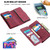 For iPhone XS Max Skin Feel Detachable Magnetic Zipper Horizontal Flip PU Leather Case with Multi-Card Slots & Holder & Wallet & Photo Frame & Lanyard(Red)