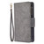 For iPhone XS Max Skin Feel Detachable Magnetic Zipper Horizontal Flip PU Leather Case with Multi-Card Slots & Holder & Wallet & Photo Frame & Lanyard(Grey)