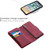 For iPhone X / XS Skin Feel Detachable Magnetic Zipper Horizontal Flip PU Leather Case with Multi-Card Slots & Holder & Wallet & Photo Frame & Lanyard(Red)