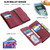 For iPhone X / XS Skin Feel Detachable Magnetic Zipper Horizontal Flip PU Leather Case with Multi-Card Slots & Holder & Wallet & Photo Frame & Lanyard(Red)