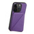 For iPhone XS Max Imitation Calfskin Leather Back Phone Case with Holder(Purple)