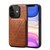 For iPhone 11 Imitation Crocodile Leather Back Phone Case with Holder(Brown)