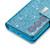 For iPhone 6 Plus / 6s Plus Multi-card Slots Starry Sky Laser Carving Glitter Zipper Horizontal Flip Leather Case with Holder & Wallet & Lanyard(Sky Blue)