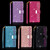 For iPhone X / XS Multi-card Slots Starry Sky Laser Carving Glitter Zipper Horizontal Flip Leather Case with Holder & Wallet & Lanyard(Purple)