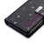 For iPhone 6 Plus / 6s Plus Multi-card Slots Starry Sky Laser Carving Glitter Zipper Horizontal Flip Leather Case with Holder & Wallet & Lanyard(Black)