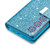 For iPhone 11 Pro Multi-card Slots Starry Sky Laser Carving Glitter Zipper Horizontal Flip Leather Case with Holder & Wallet & Lanyard(Sky Blue)