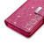 For iPhone 6 Plus / 6s Plus Multi-card Slots Starry Sky Laser Carving Glitter Zipper Horizontal Flip Leather Case with Holder & Wallet & Lanyard(Rose Red)