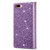 For iPhone 8 Plus / 7 Plus Multi-card Slots Starry Sky Laser Carving Glitter Zipper Horizontal Flip Leather Case with Holder & Wallet & Lanyard(Purple)