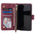 For iPhone 12 Pro Max Multifunctional Retro Frosted Horizontal Flip Leather Case with Card Slot & Holder & Zipper Wallet & Photo Frame & Lanyard(Red Wine)