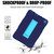 For Amazon Kindle Fire HD 8 (2020) B2 Contrast Color Silicone + PC Protective Case with Holder(Navy Blue+Blue)