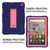 For Amazon Kindle Fire HD 8 (2020) B2Contrast Color Silicone + PC Protective Case with Holder(Navy Blue+Rose Red)
