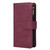 For iPhone 12 / 12 Pro Multifunctional Retro Frosted Horizontal Flip Leather Case with Card Slot & Holder & Zipper Wallet & Photo Frame & Lanyard(Red Wine)