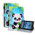 For Amazon Fire HD 8 (2017) Horizontal Flip Leather Case, with  Card Slots & Holder & Photo Frame(Cartoon Panda)