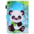 For Amazon Fire HD 8 (2017) Horizontal Flip Leather Case, with  Card Slots & Holder & Photo Frame(Cartoon Panda)