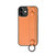 For iPhone 12 mini Top Layer Cowhide Shockproof Protective Case with Wrist Strap Bracket(Brown)
