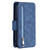 For Huawei Y5 (2019) Detachable Frosted Magnetic Horizontal Flip Leather Case with Card Slots & Holder & Zipper Wallet & Photo Frame(Blue)