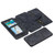 For iPhone XS Max Detachable Frosted Magnetic Horizontal Flip Leather Case with Card Slots & Holder & Zipper Wallet & Photo Frame(Black Blue)