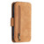 For iPhone 11 Pro Detachable Frosted Magnetic Horizontal Flip Leather Case with Card Slots & Holder & Zipper Wallet & Photo Frame (Brown)