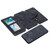 For iPhone X / XS Detachable Frosted Magnetic Horizontal Flip Leather Case with Card Slots & Holder & Zipper Wallet & Photo Frame(Black Blue)