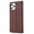 For iPhone 12 / 12 Pro GEBEI Top-grain Leather Horizontal Flip Protective Case with Holder & Card Slots(Brown)