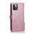For iPhone 12 Pro Max Multiple Card Slots Detachable Magnetic Horizontal Flip Leather Case with Card Slots & Holder & Wallet(Rose Gold)