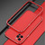 For iPhone 12 Pro Max Aurora Series Lens Protector + Metal Frame Protective Case(Red)