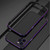 For iPhone 12 Aurora Series Lens Protector + Metal Frame Protective Case(Black Purple)