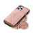 For iPhone 12 mini Multi-functional Cross-body Card Bag TPU+PU Back Cover Case with Holder & Card Slot & Wallet (Rose Gold)